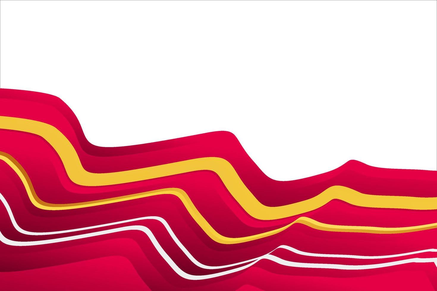 Red yellow gradient wave abstract banner background vector