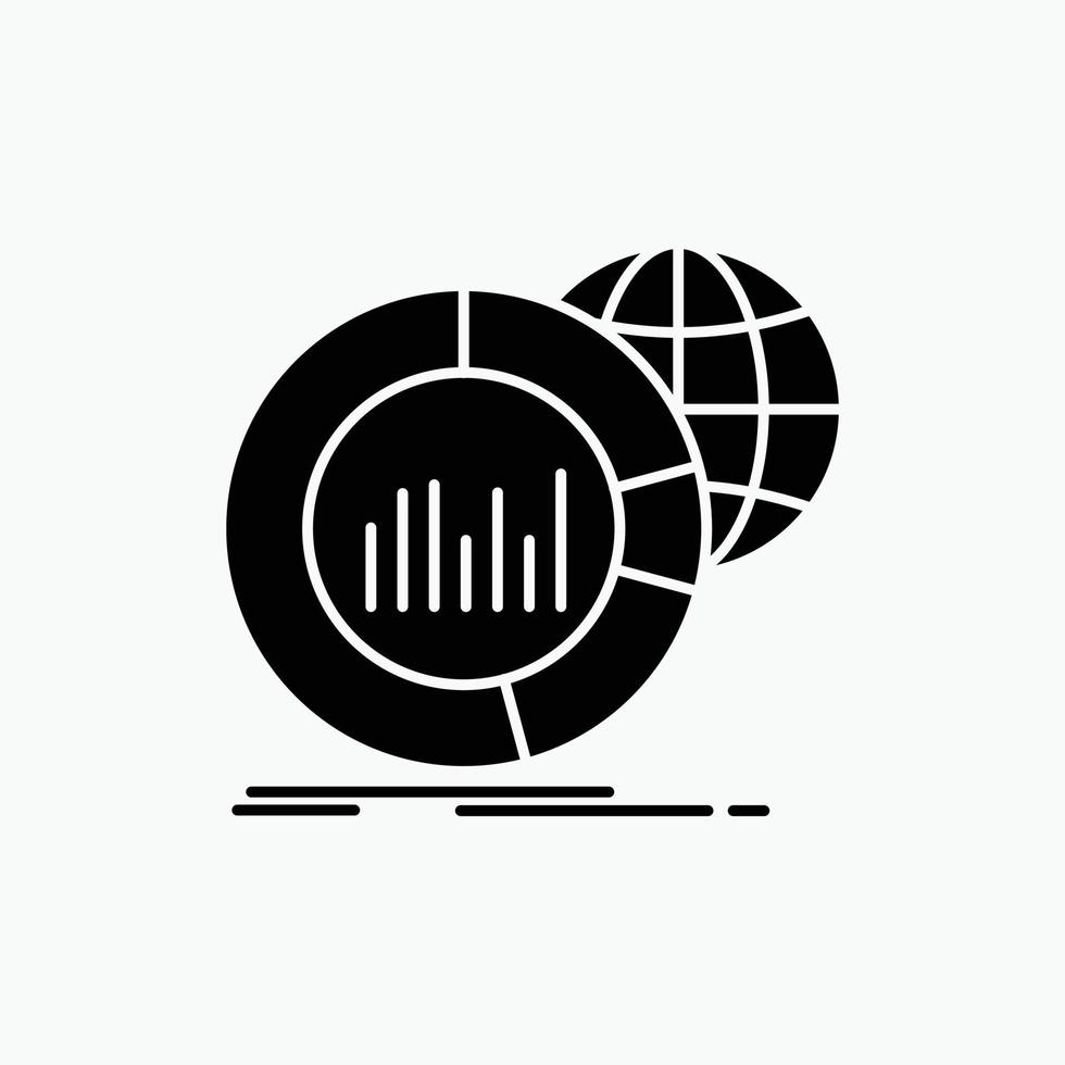 Big. chart. data. world. infographic Glyph Icon. Vector isolated illustration