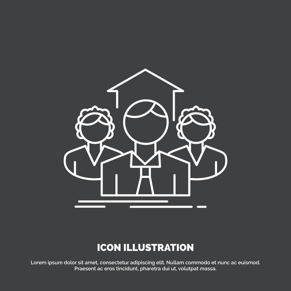 Team. Business. teamwork. group. meeting Icon. Line vector symbol for UI and UX. website or mobile application