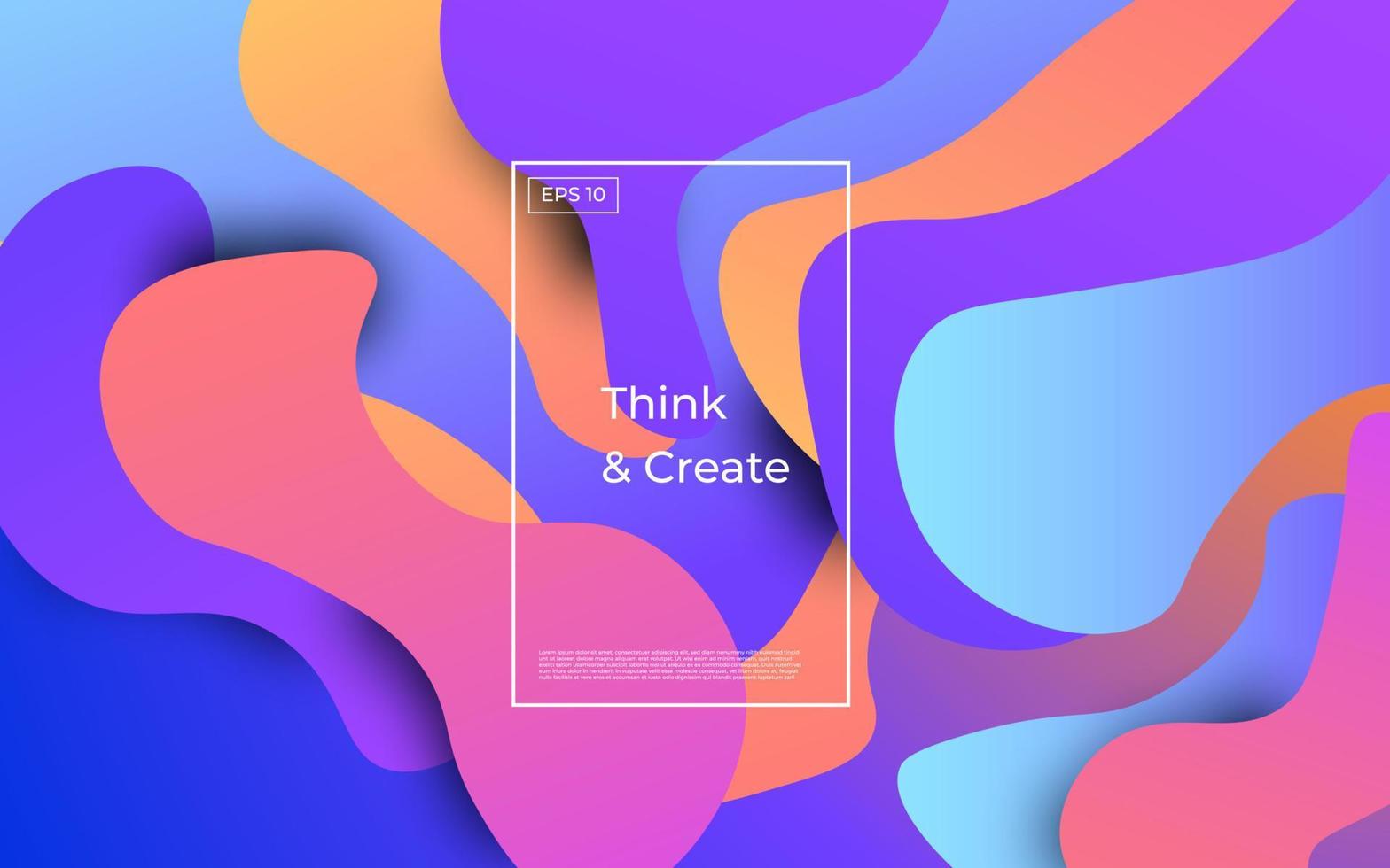 abstract colorful gradient trendy wavy geometric shape decoration background. eps10 vector