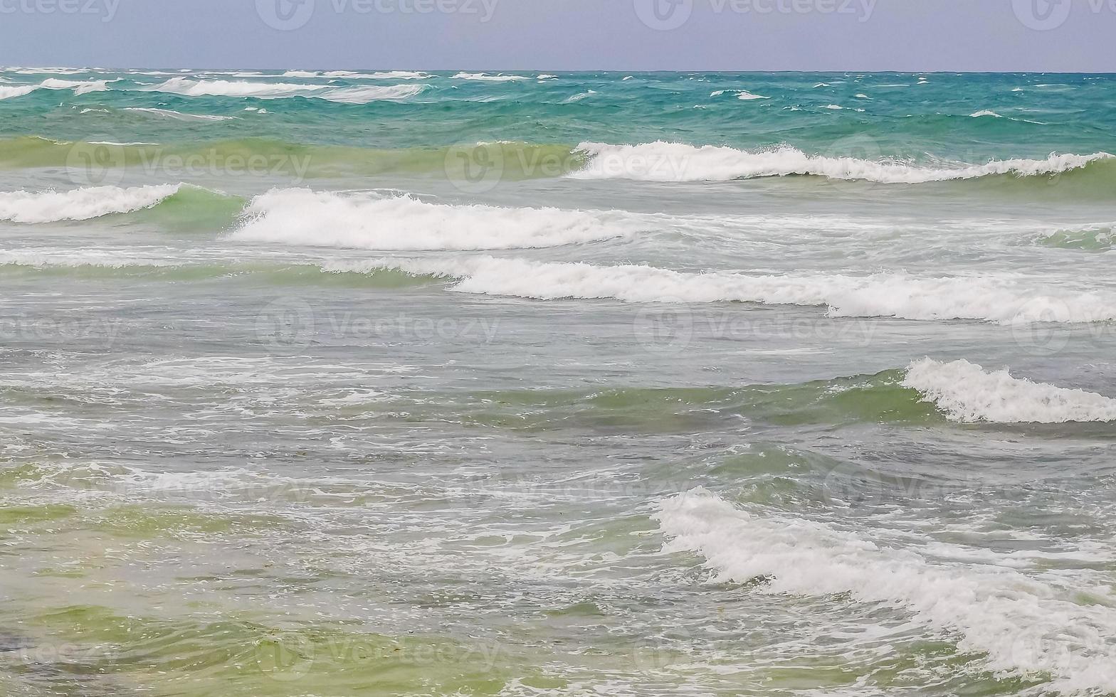 Hurricane 2021 thunderstorm tropical storm in Playa del Carmen Mexico. photo