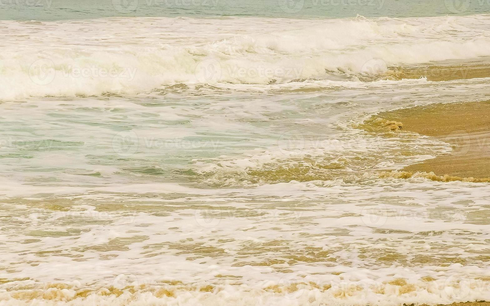 Extremely huge big surfer waves at beach Puerto Escondido Mexico. photo