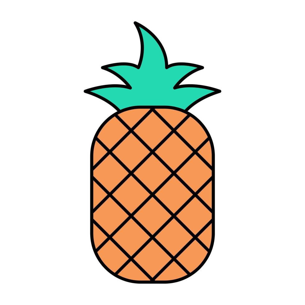 icono de diseño moderno de piña vector