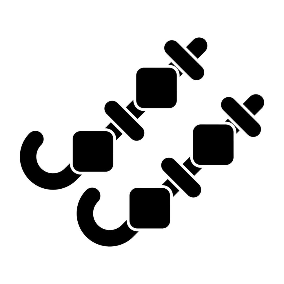 A unique design icon of bbq skewers vector