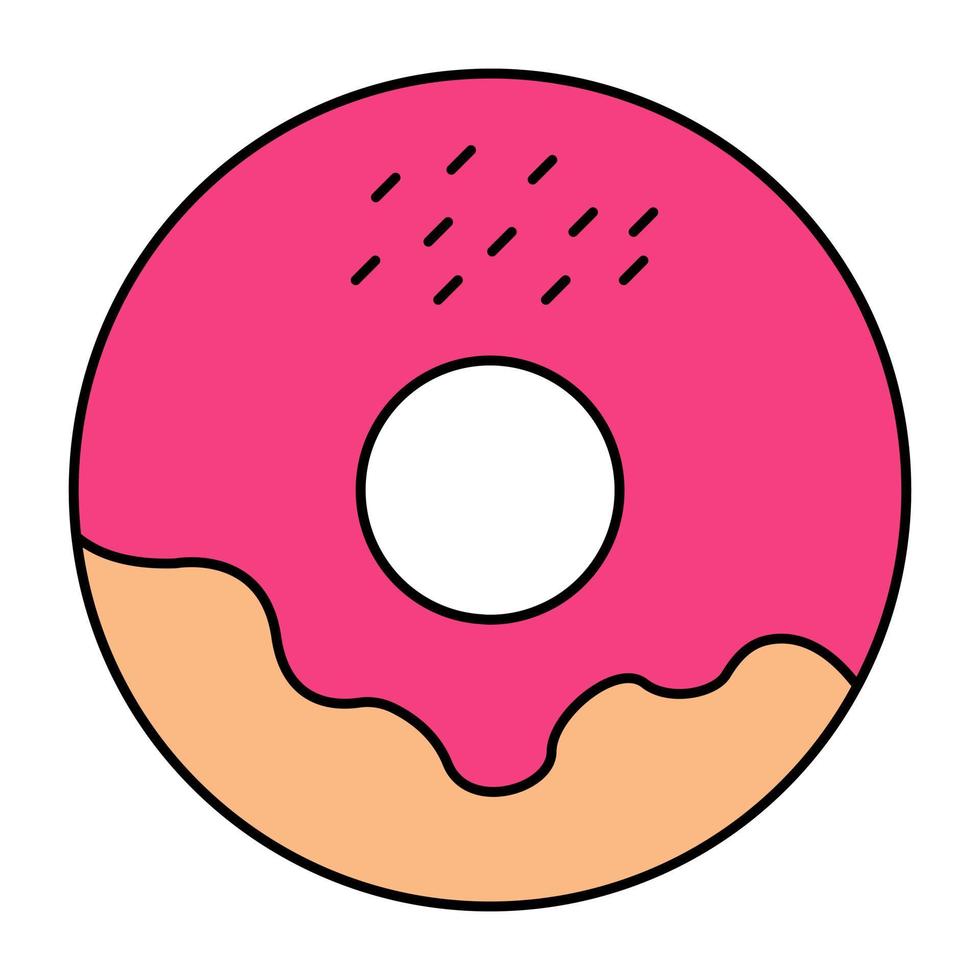 diseño vectorial de moda de donut vector