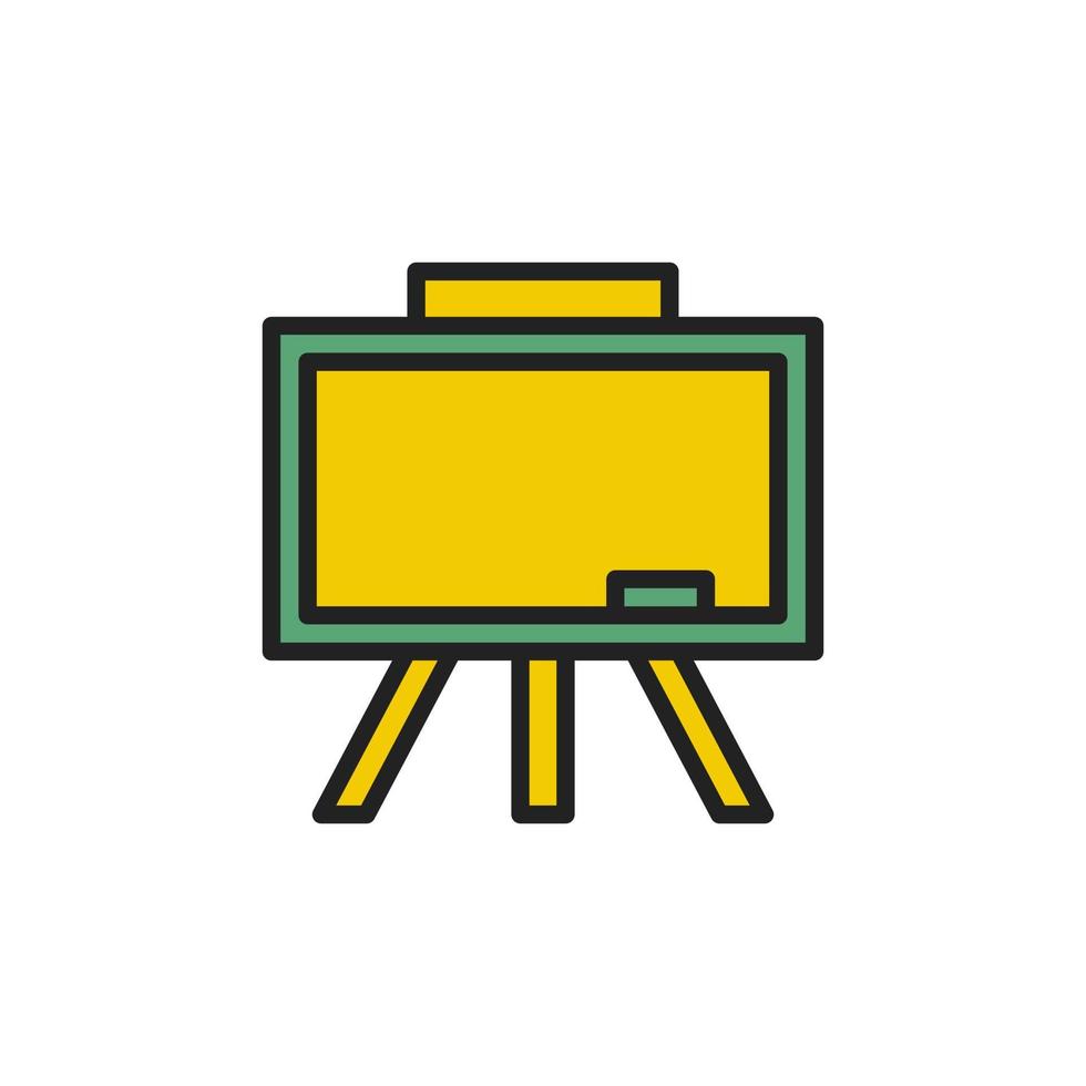 Blackboard or Whiteboard Icon Logo Design for Education vector