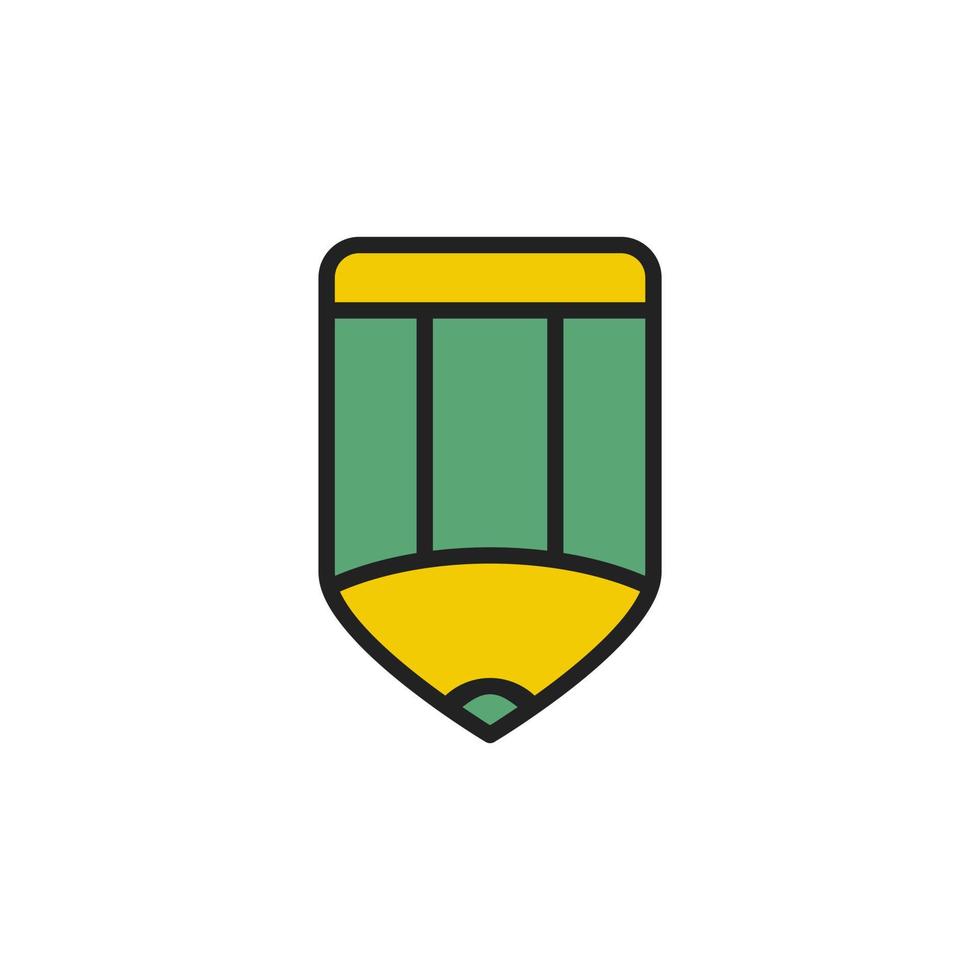Cute Pencil Flat Icon Symbol vector