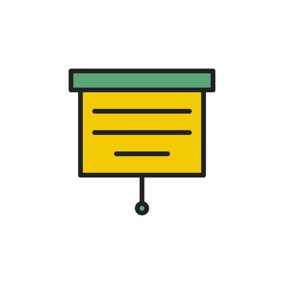 Presentation Projector Screen Icon Logo Vector