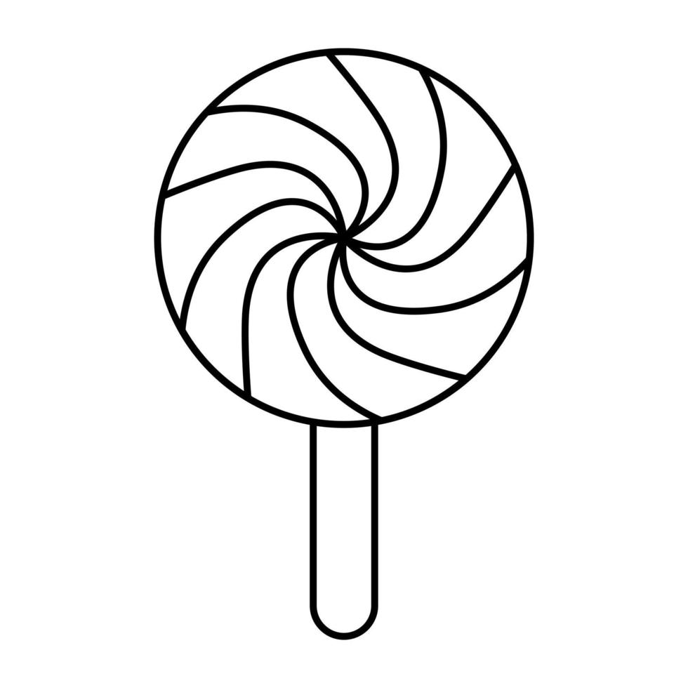 un icono de diseño único de piruleta vector