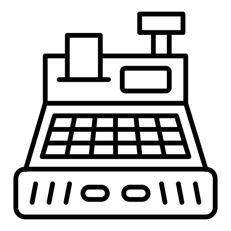 Cash Register Icon Style vector