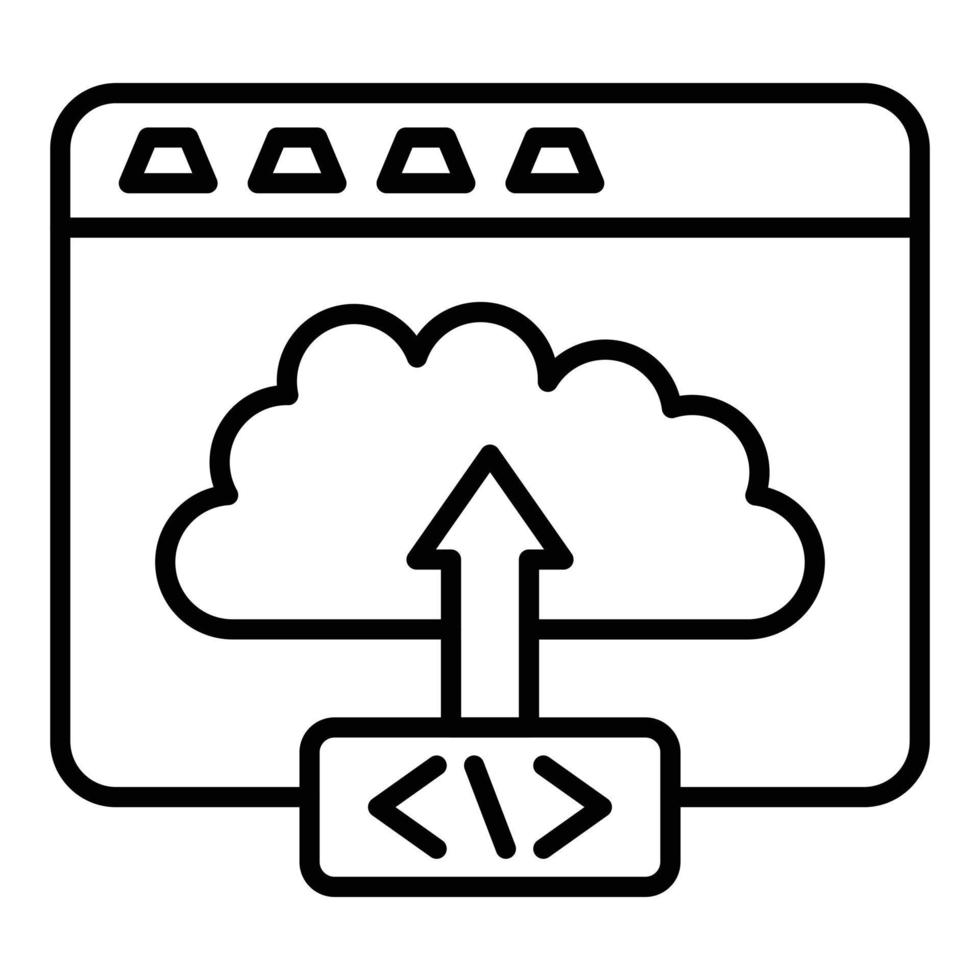 estilo de icono de implementación de código vector