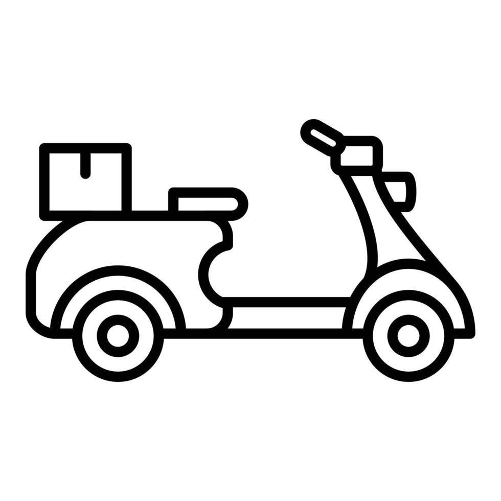 estilo de icono de bicicleta de entrega vector