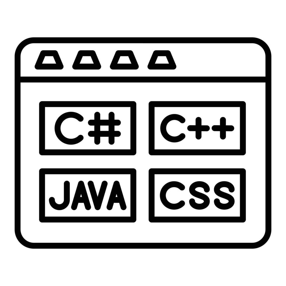 Coding Language Icon Style vector