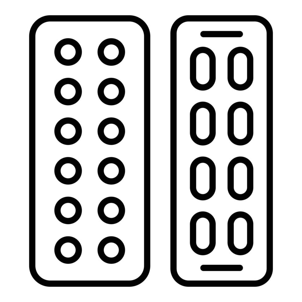 Pills Packet Icon Style vector
