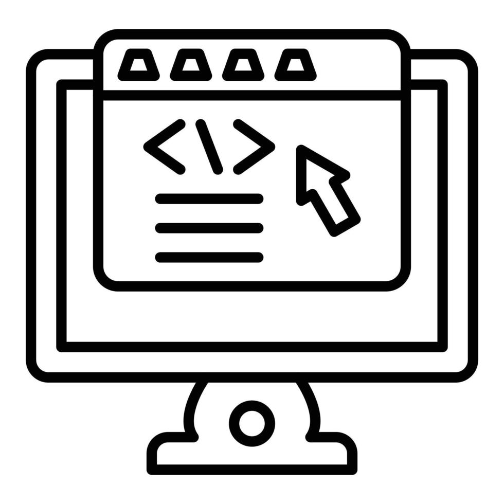 Frontend Development Icon Style vector