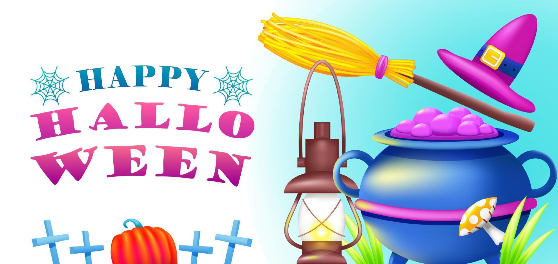 Happy Halloween, magician's equipment. Suitable for events vector