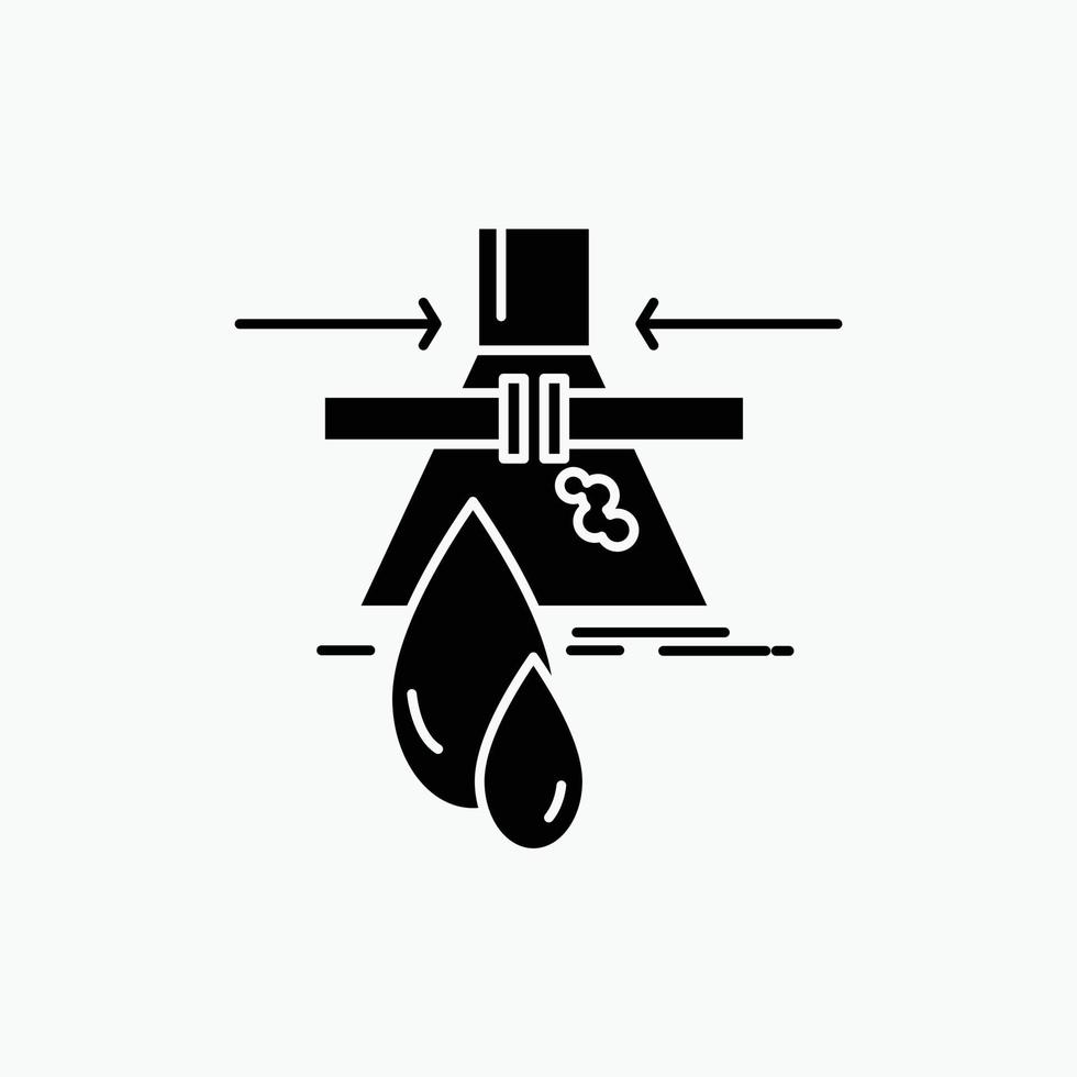 Chemical. Leak. Detection. Factory. pollution Glyph Icon. Vector isolated illustration