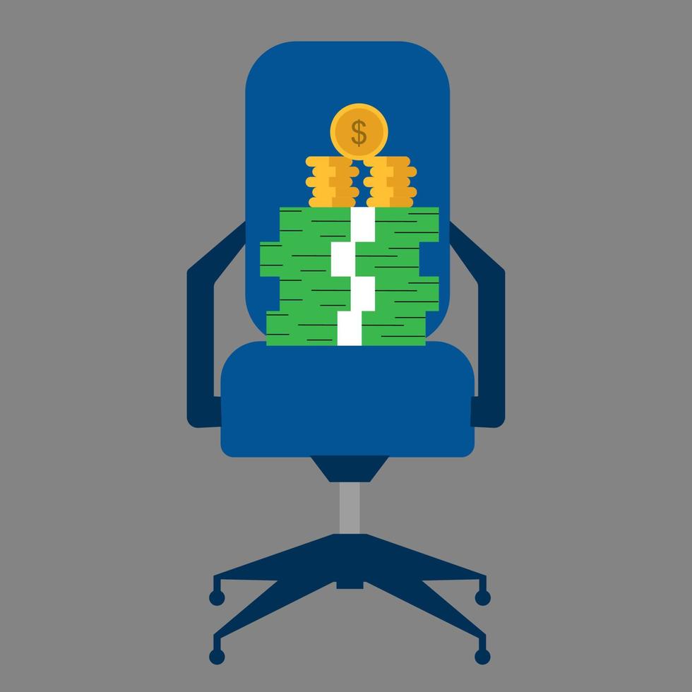 Job for sale corruption concept. Candidates pay some money to get job position on a company or government vector