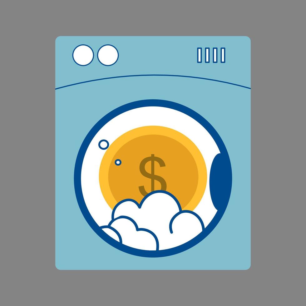 Money laundering concept. Illustration of corruption vector