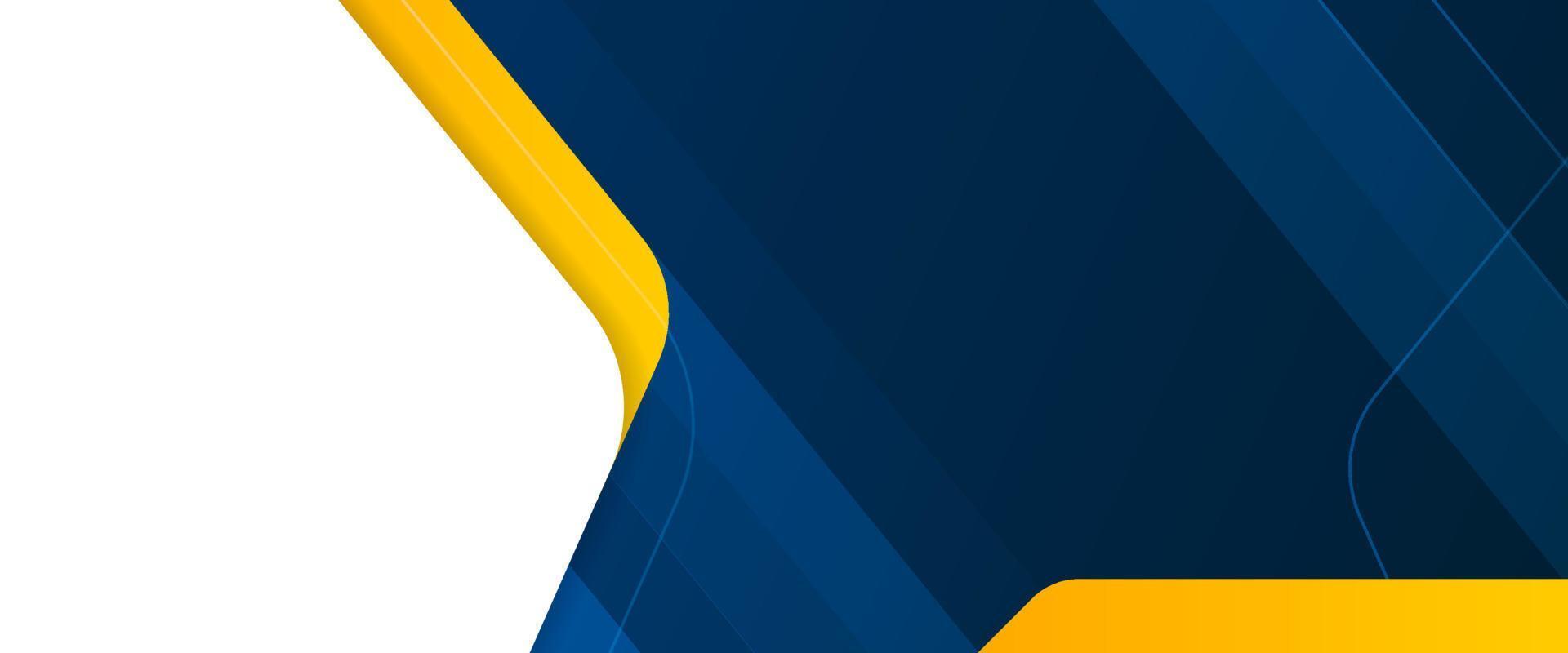 Abstract vector banner with yellow and blue color, empty backgroud template for media promotion or web banner