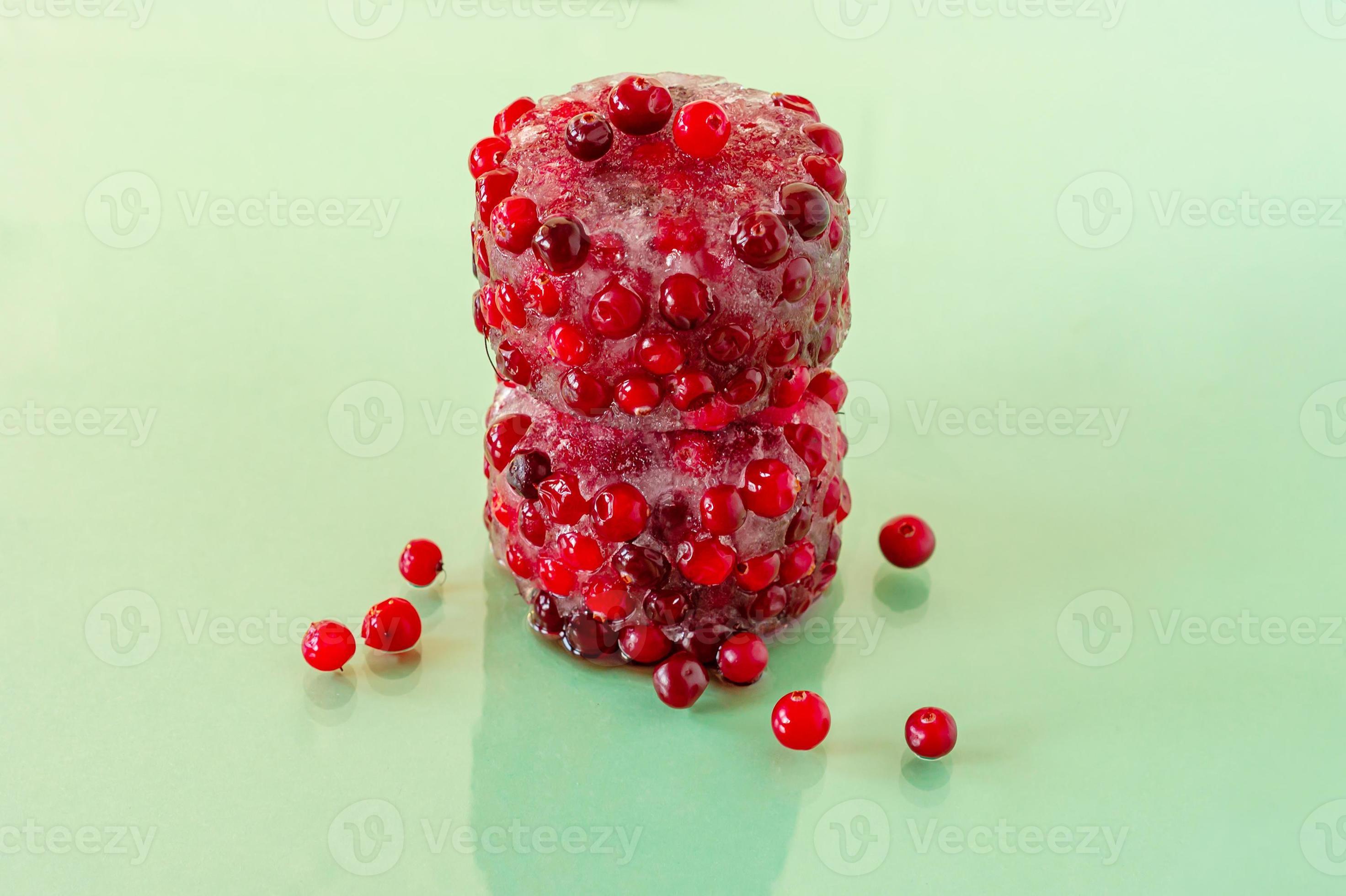 Frozen cranberries. Frozen organic berries for desserts and bakery