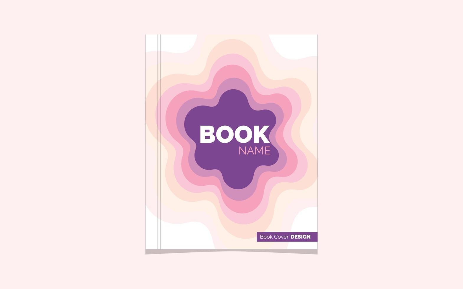 Book Cover or flyer template with 3d abstract paper cut blue green pink yellow background. Vector template in carving art style