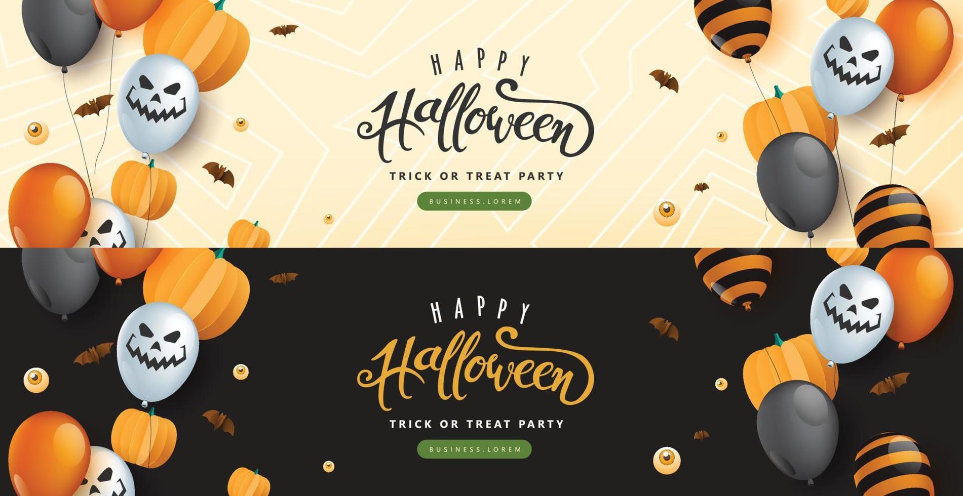 Halloween banner design with Festive Elements Halloween vector