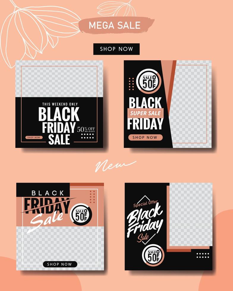 social media poster template vector