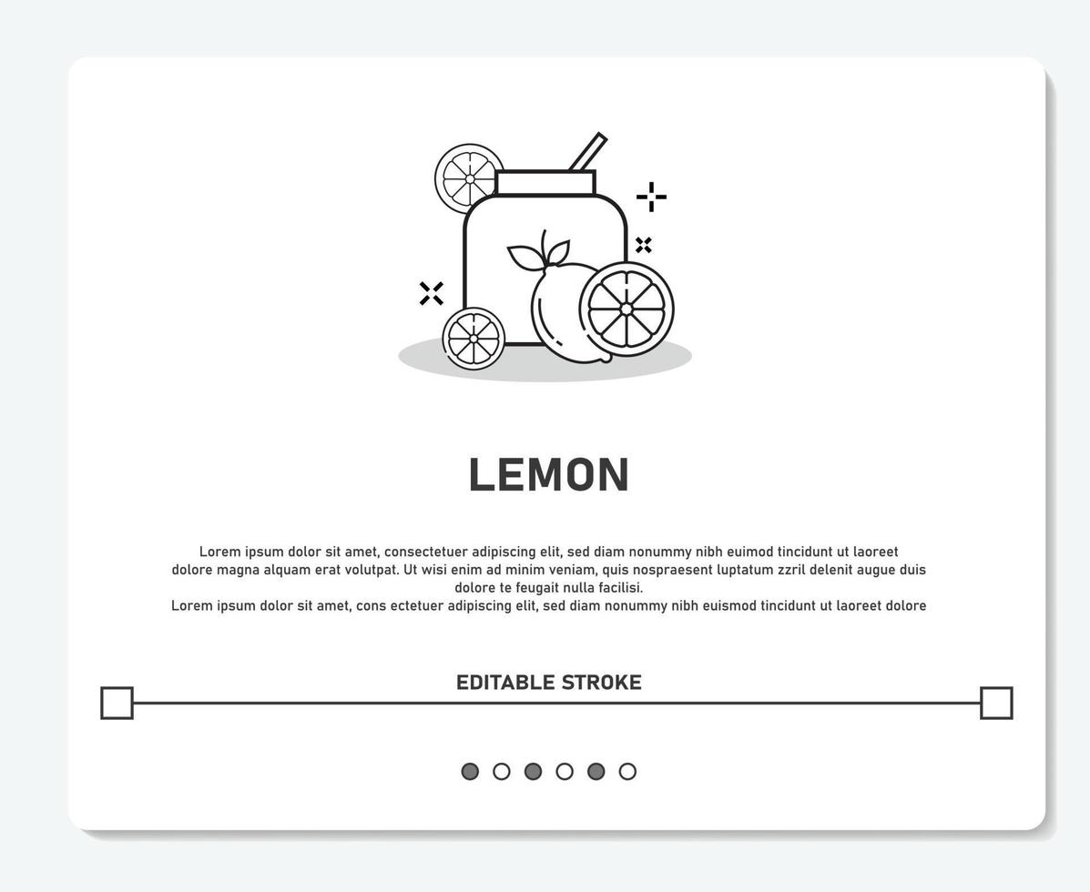 Lemon Juice Logo Icon Simple Vector Flat Design