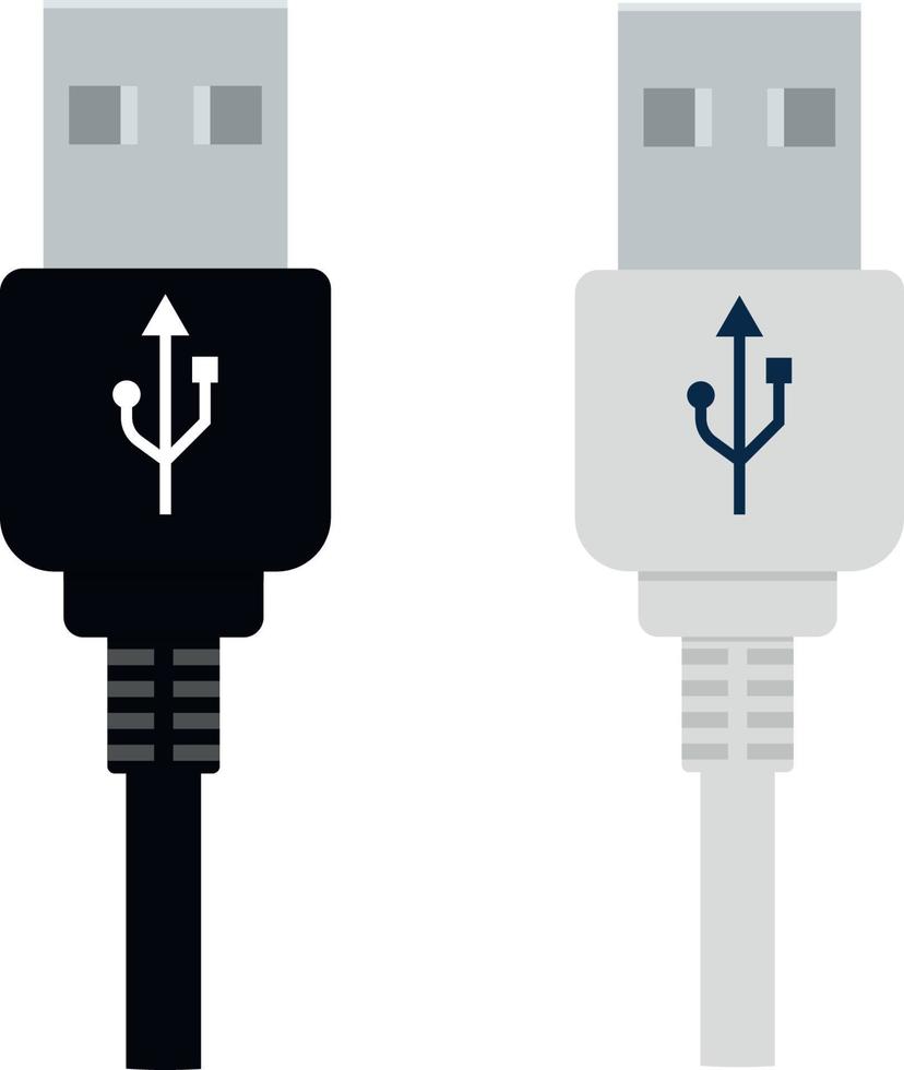 usb icon vector in white background