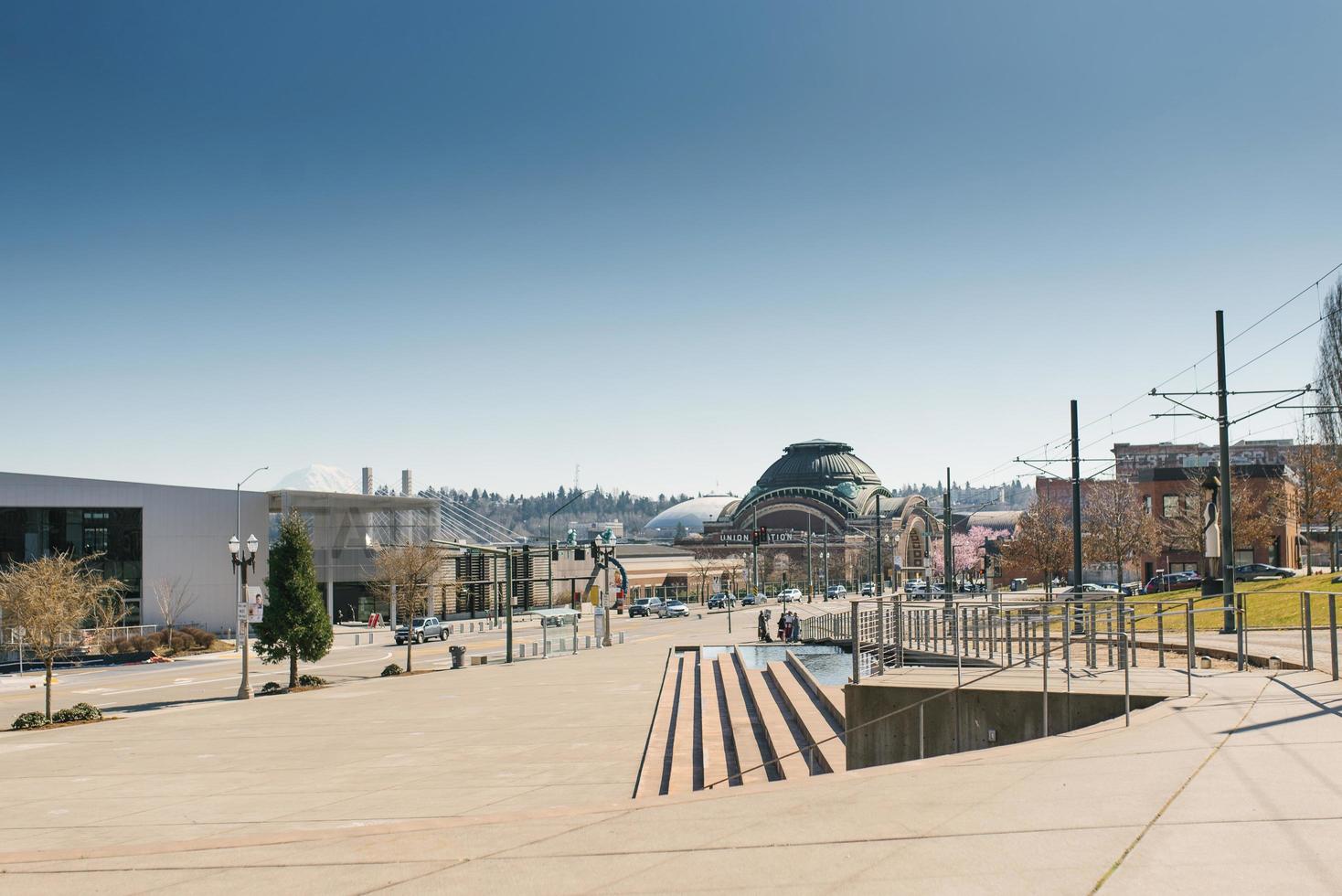 Tacoma, Washington, USA. March 2021. View of the old railway station photo