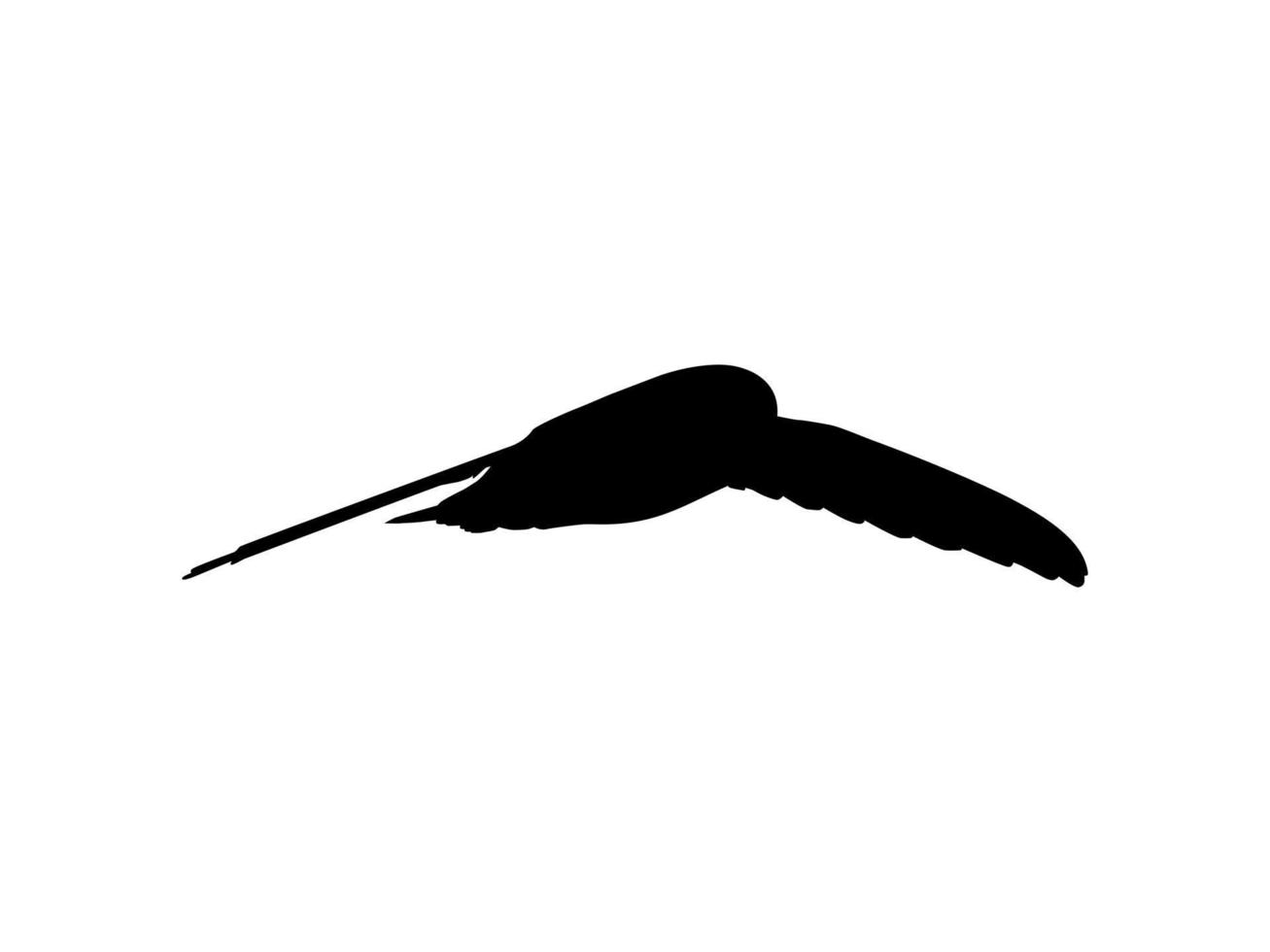 Flying Swallow Bird Silhouette for Logo, Pictogram, Website. Art Illustration or Graphic Design Element. Vector Illustration