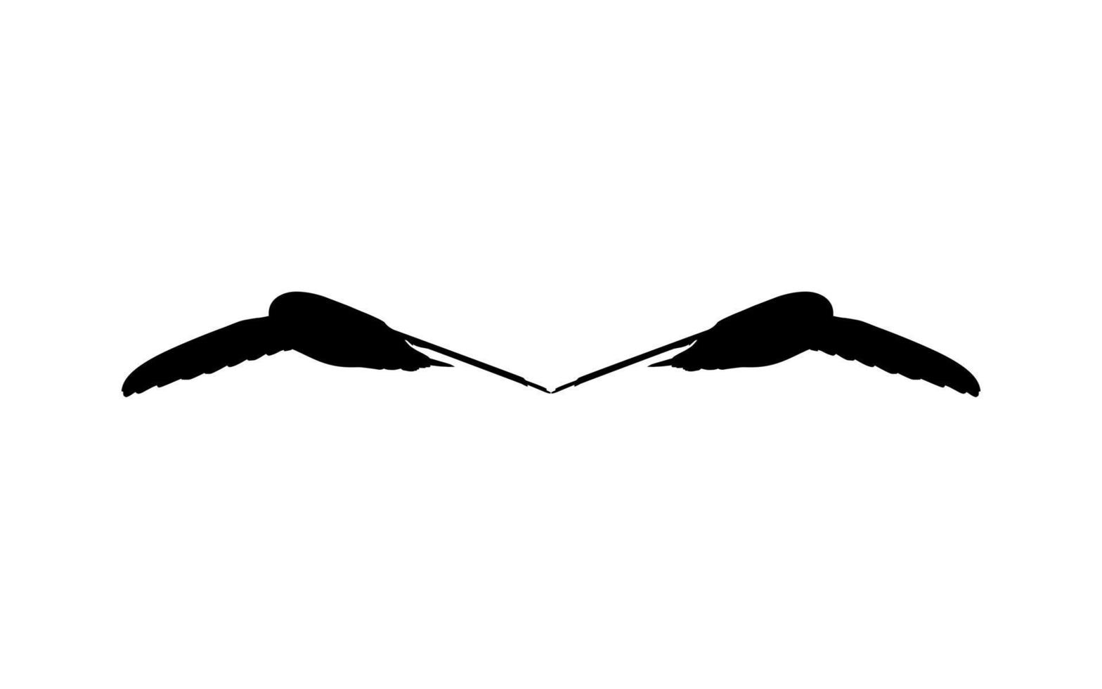Pair of the Flying Swallow Bird Silhouette for Logo, Pictogram, Website. Art Illustration or Graphic Design Element. Vector Illustration