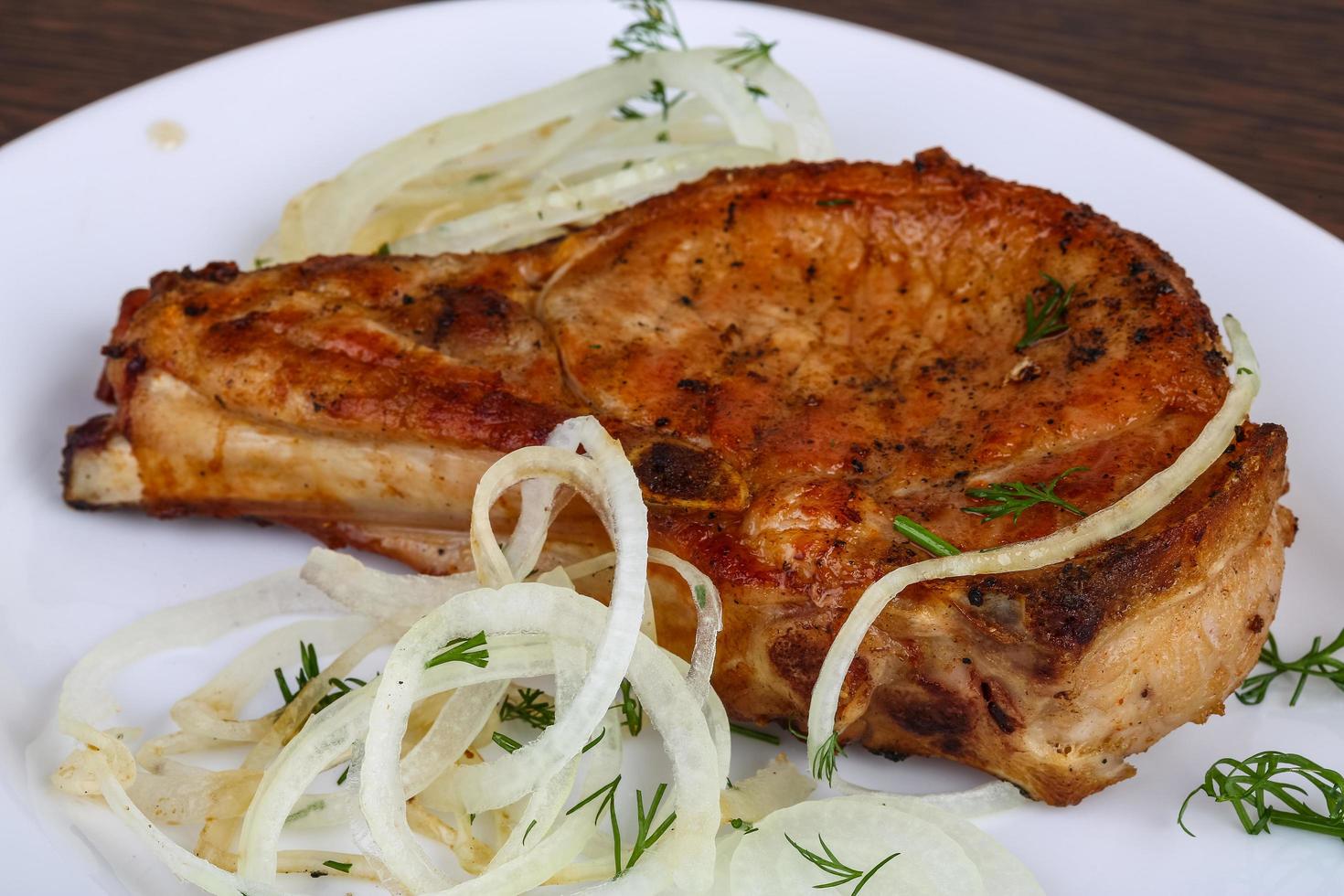 Grilled pork view photo