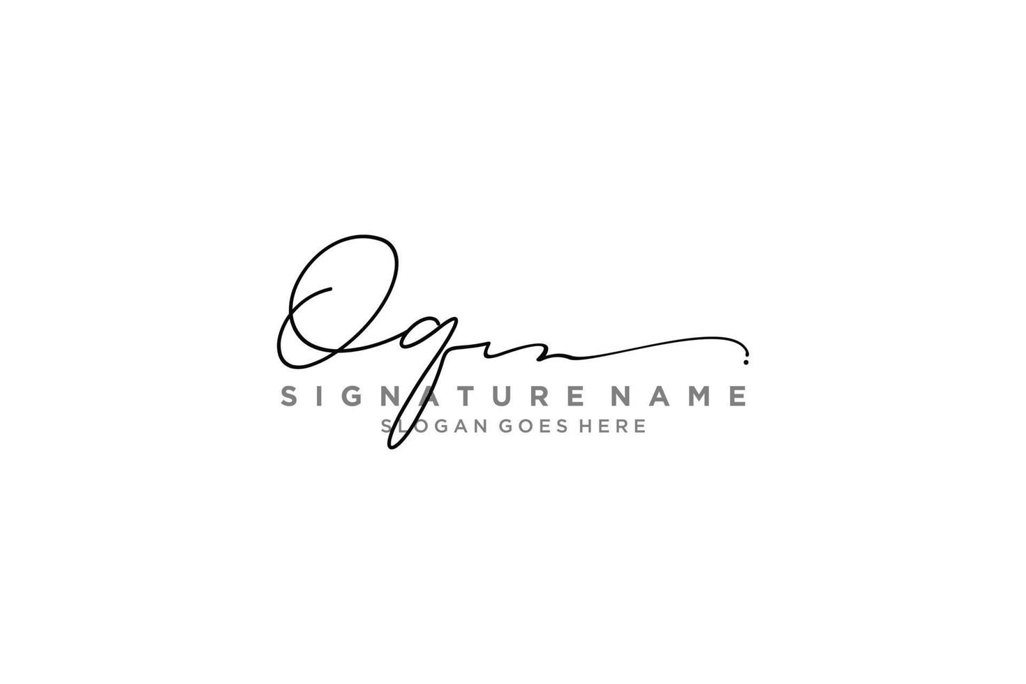 Initial OQ Letter Signature Logo Template elegant design logo Sign Symbol template vector icon