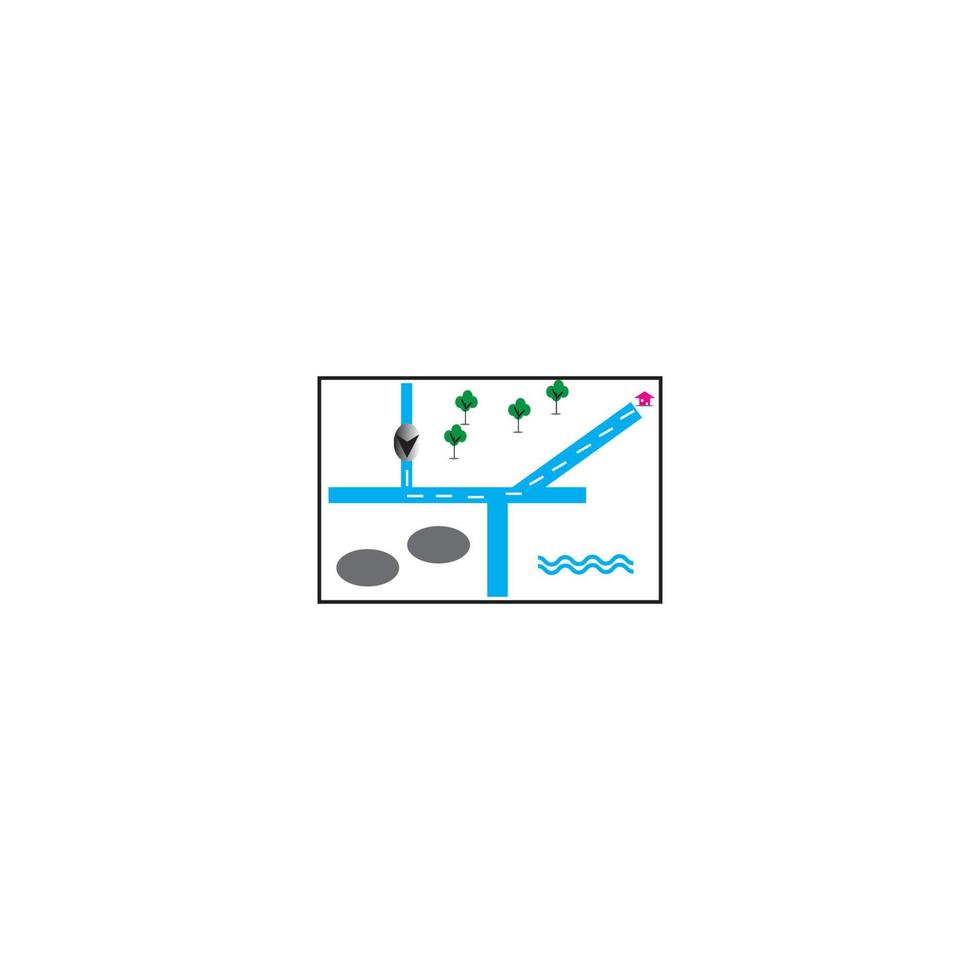 Navigation icon logo, vector design