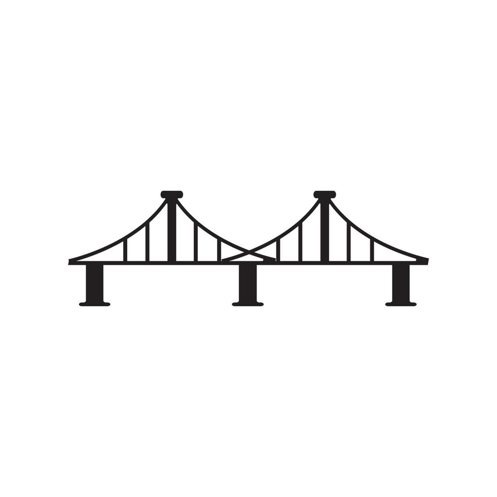 logotipo de icono de puente, diseño vectorial vector