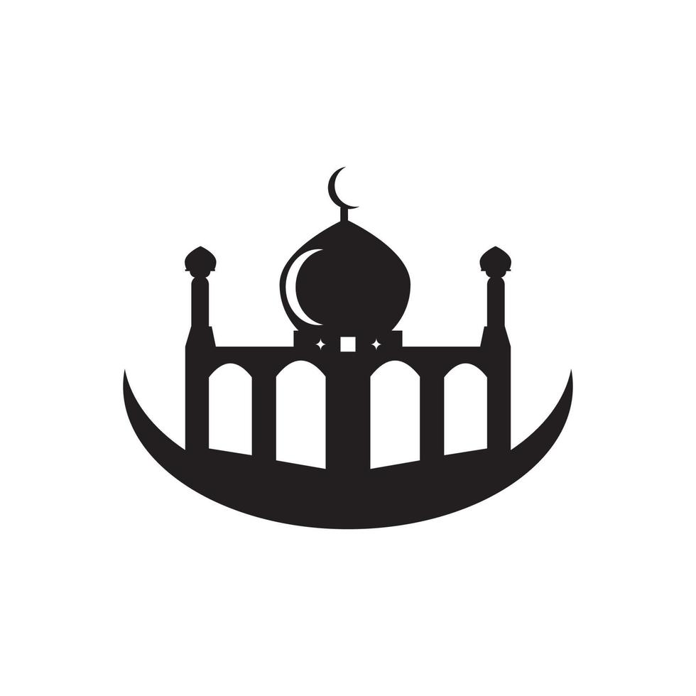 Mosque icon logo, vector design