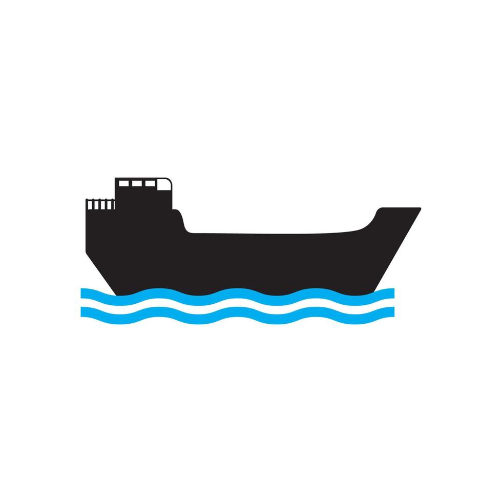 logotipo de icono de barco, ilustración de diseño vectorial vector