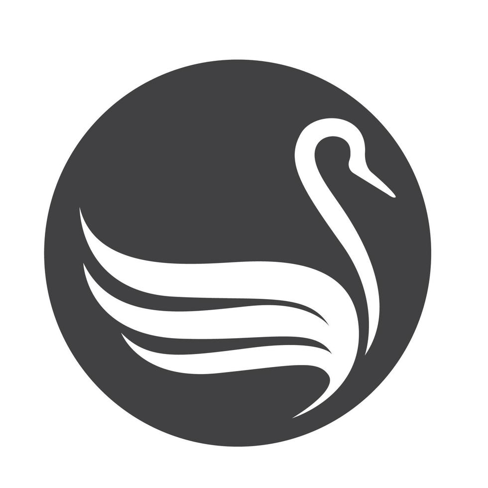 Swan Icon Template Vector Illustration