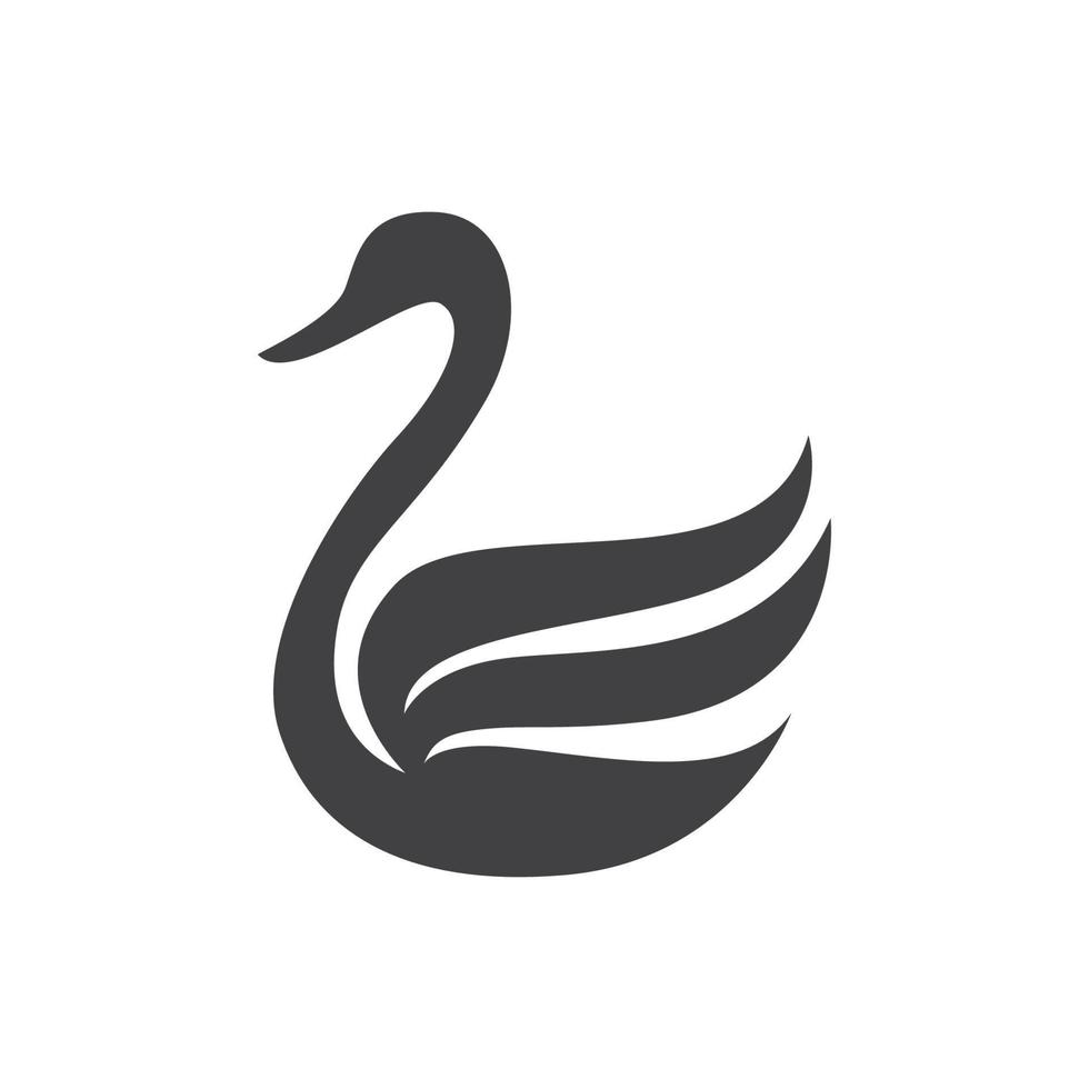 Swan Icon Template Vector Illustration