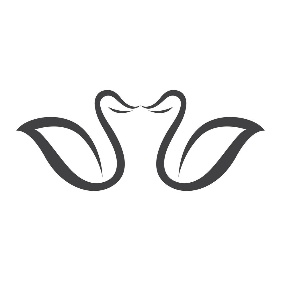Swan Icon Template Vector Illustration