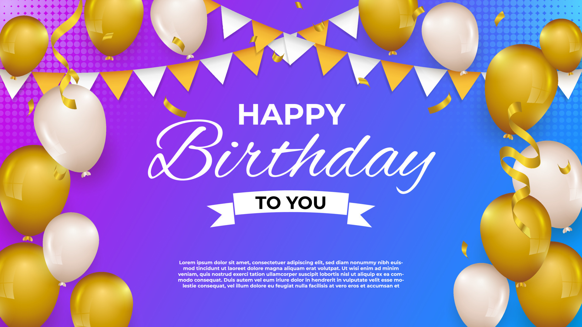 Happy birthday to you. beautiful birthday background with balloons