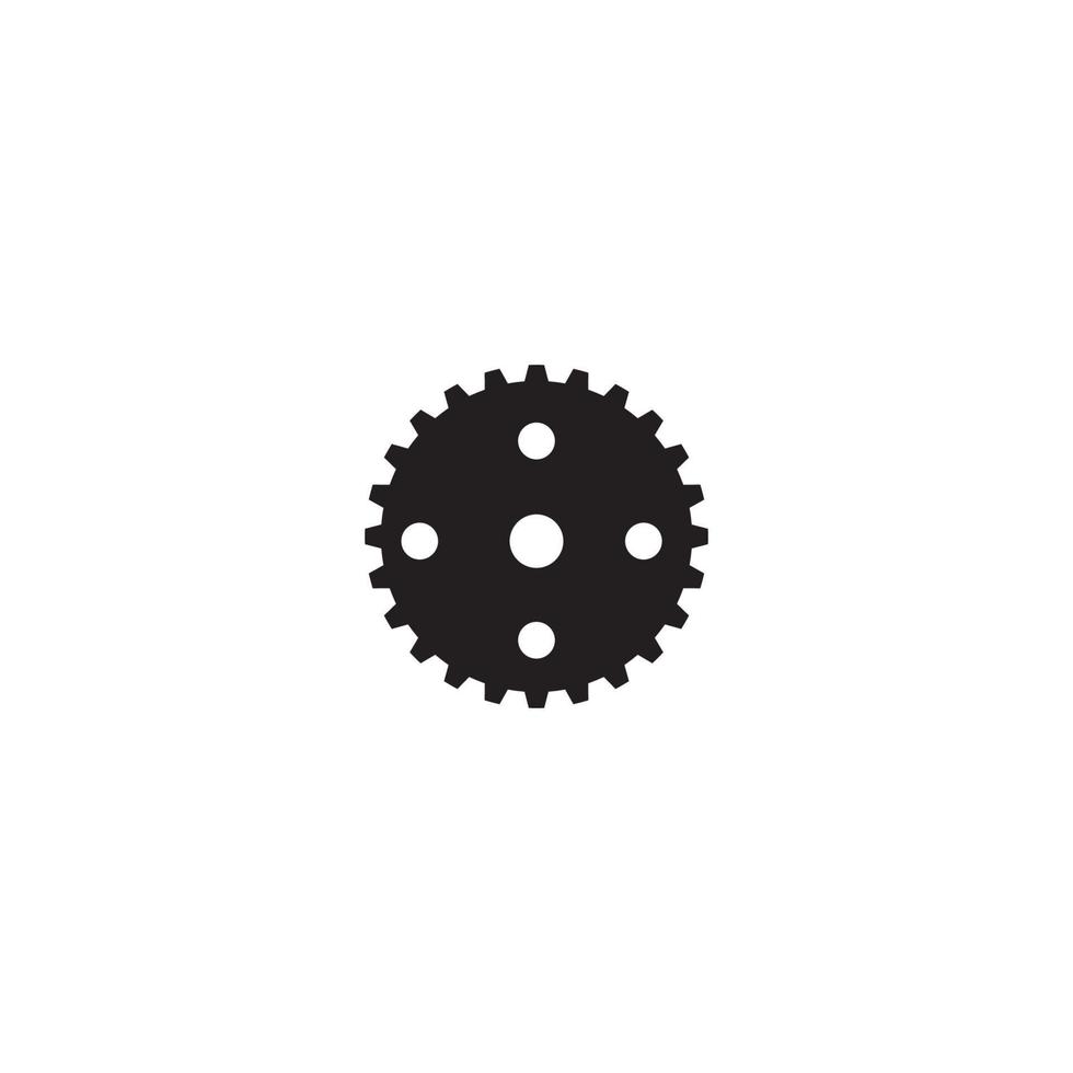 Gear icon logo, vector design