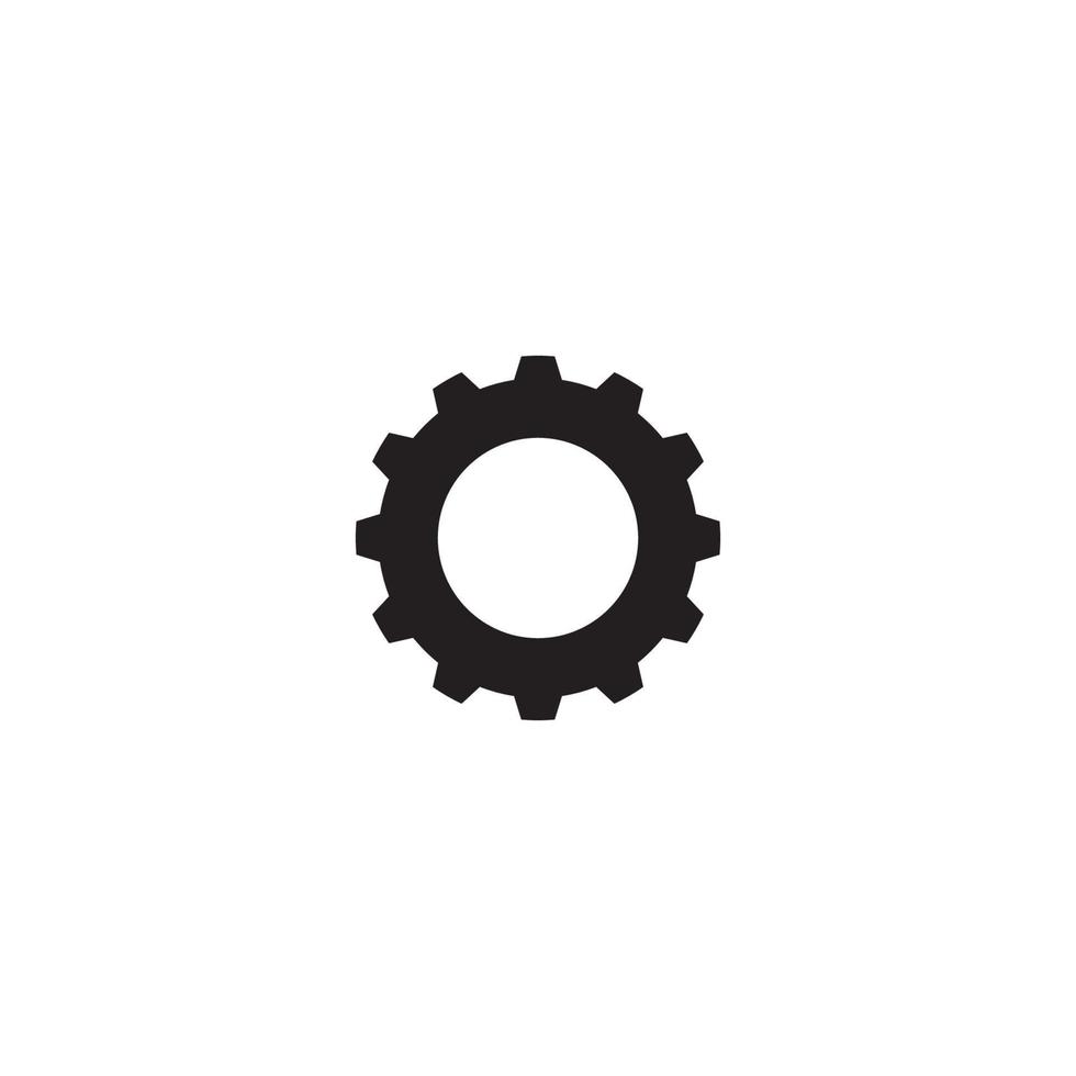 Gear icon logo, vector design