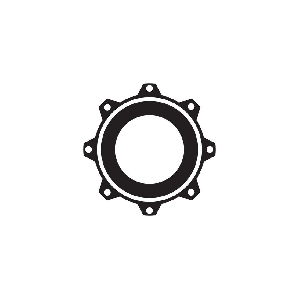 Gear icon logo, vector design