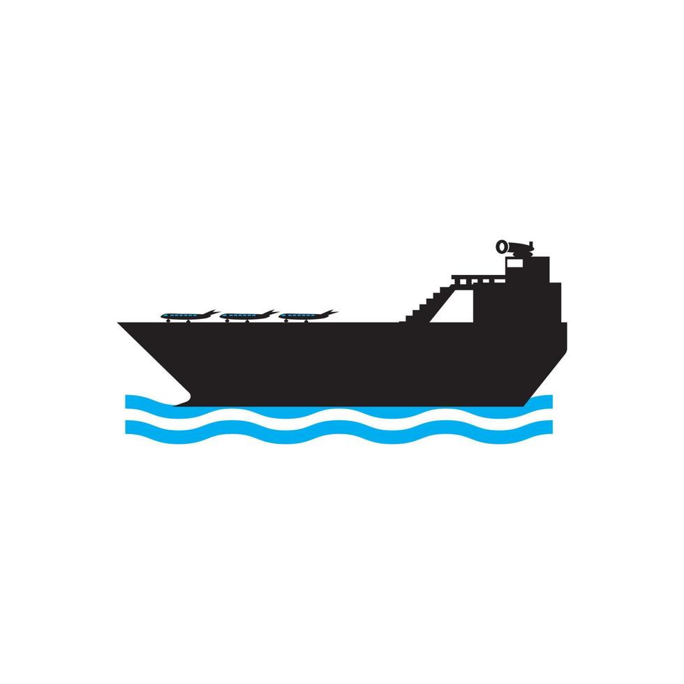 Ship icon logo, vector design illustration