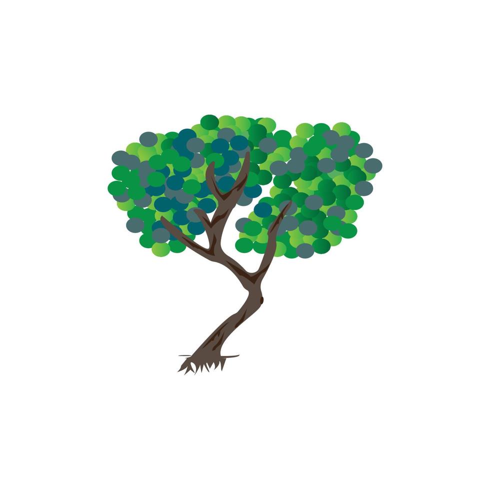 logotipo de icono de árbol, diseño vectorial vector