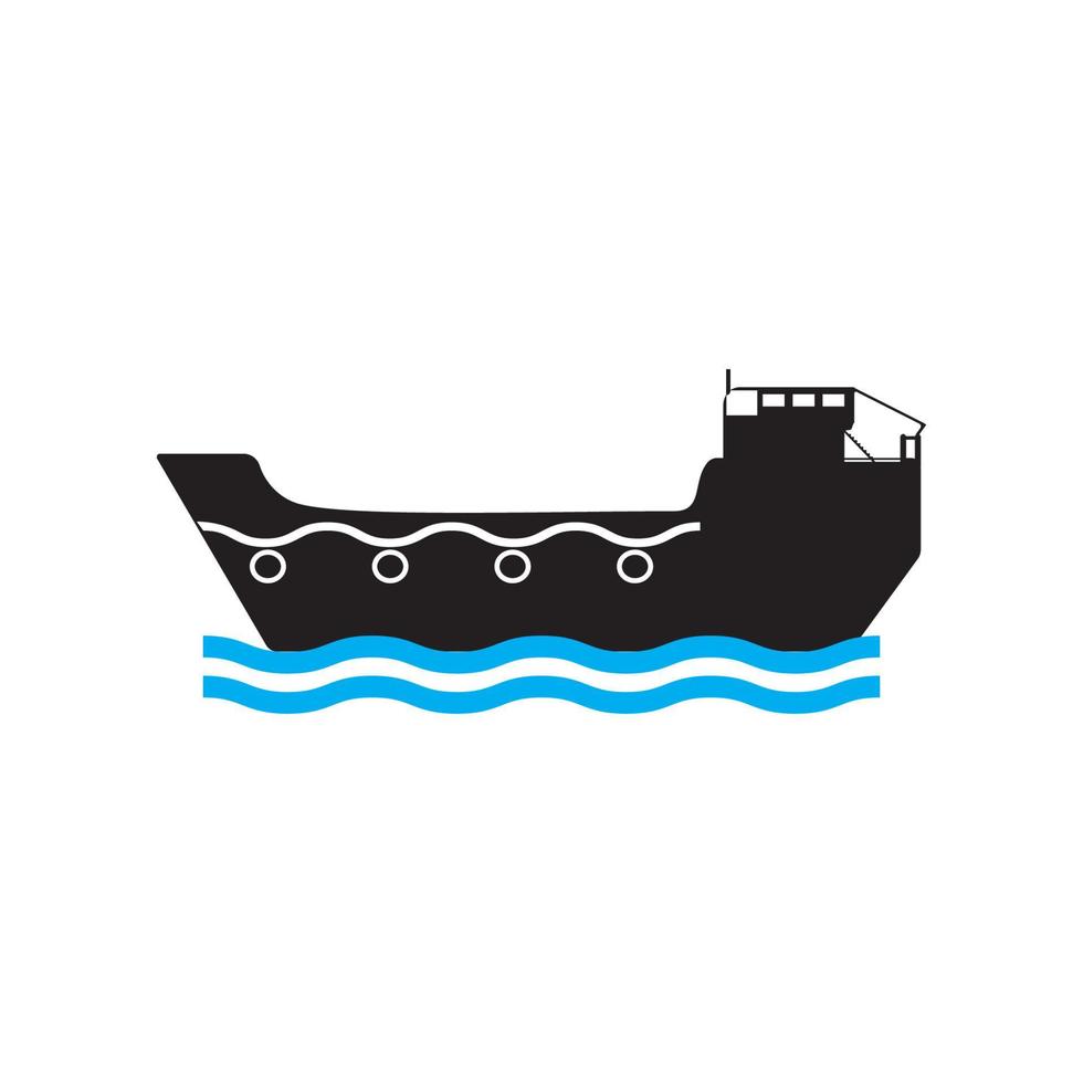 Ship icon logo, vector design illustration