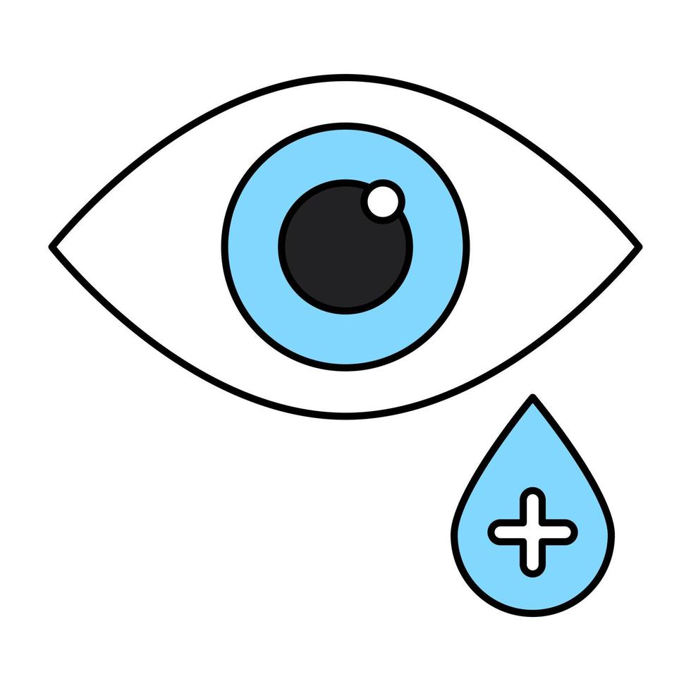 icono de diseño moderno de gotas para los ojos vector